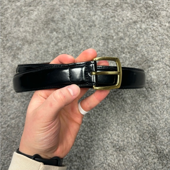 Men's Black glossy‎ Belt - Picture 1 of 7